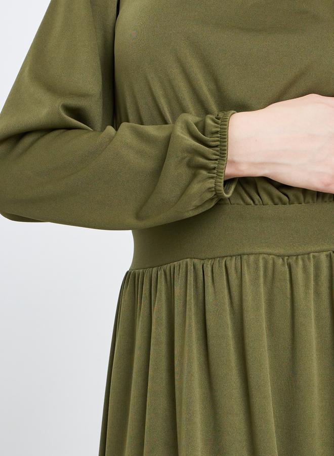 تايك تو فستان ميدي بأكمام بالون - Image 4