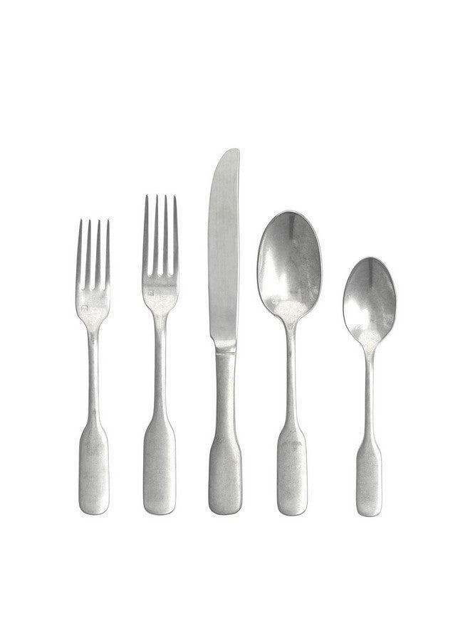 Fortessa Fortessa Ashton Antiqued Flatware 5 Piece Place Setting, Stainless Steel  - Image 1