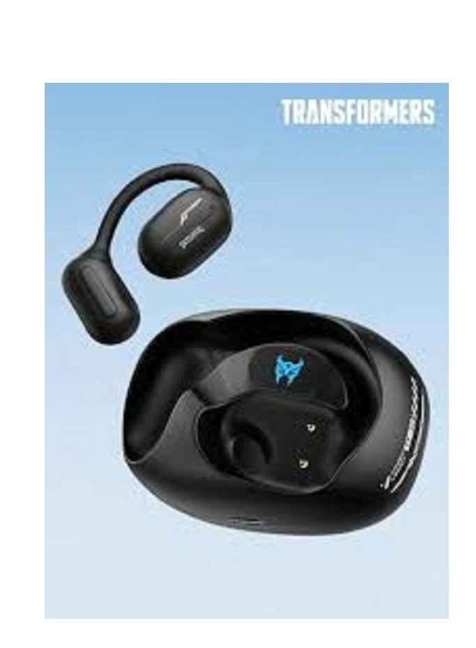 Transformers TF-T20 Open Ear Headphones Wireless Bluetooth 5.4 Earbuds, 60H Playtime Sport Earbuds Wireless with HD Mic Earhooks, Over Ear Headphones Waterproof for Running Driving Fitness Black - Image 3