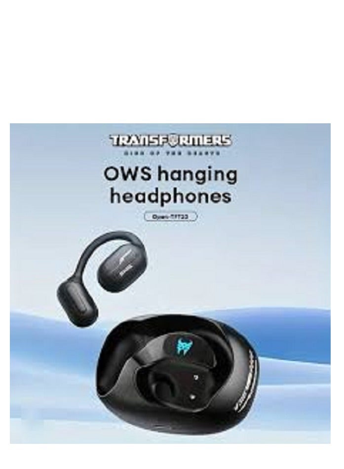 Transformers TF-T20 Open Ear Headphones Wireless Bluetooth 5.4 Earbuds, 60H Playtime Sport Earbuds Wireless with HD Mic Earhooks, Over Ear Headphones Waterproof for Running Driving Fitness Black - Image 2