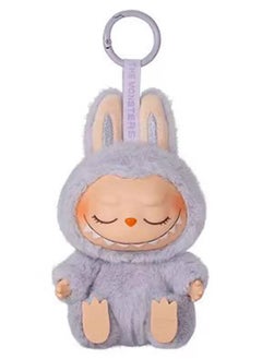 Labubu Plush Toy，Labubu Second-Generation Sit-Down Party Series, Cute Keyring, 13cm (Not Original)