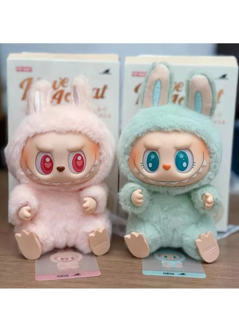 LABUBU - Labubu Plush Toy，Labubu Second-Generation Sit-Down Party Series, Cute Keyring, 13cm (Not Original) - Image 1