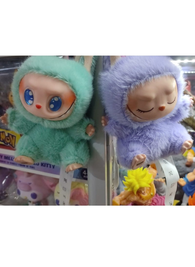 LABUBU - Labubu Plush Toy，Labubu Second-Generation Sit-Down Party Series, Cute Keyring, 13cm (Not Original) - Image 1