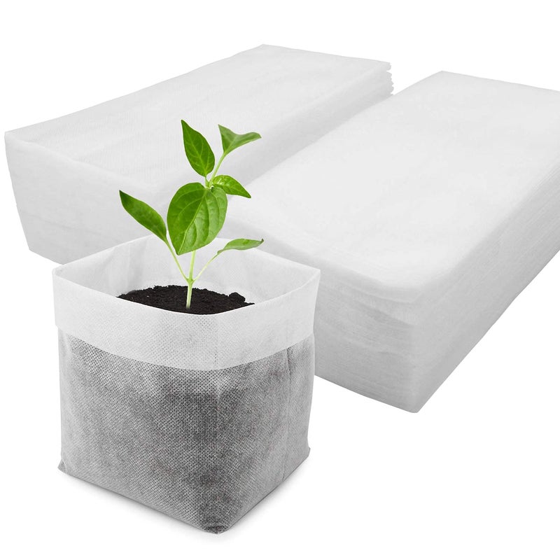 ENPOINT ENPOINT Seedling Nursery Bags 100pcs 98 x 98 in Non Woven Fabric Nursery Grow Pouch Garden Thickened Plant Grow Bags Planting Flower Seed Starter Bags for High Seedling Survival Rate 