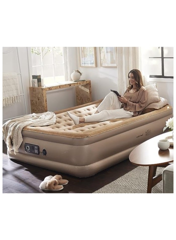 Luxury Inflatable Mattress with Built-in Air Pump – Heavy Duty Blow-Up Mattress with Self-Inflating Pump - Image 2