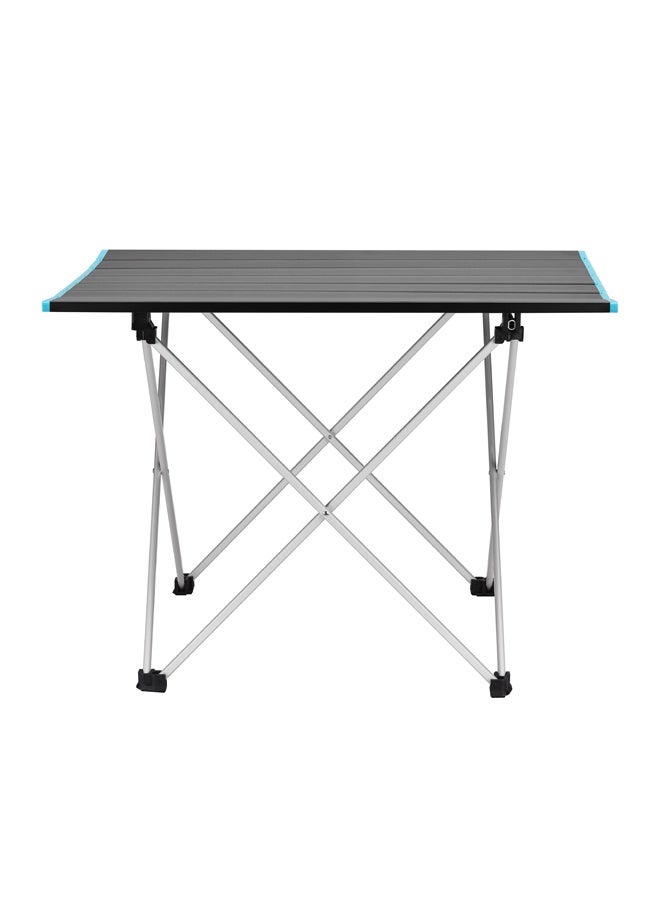 LAWAZIM Medium Folding Camping Table - 56x40x40cm, 1.2kg - Portable Lightweight Outdoor Table with Roll Up Tabletop and Carry Bag, Foldable Side Table for Picnic, Beach, BBQ, Hiking, and Fishing - Image 4