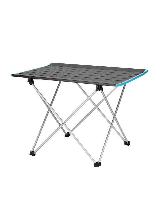 LAWAZIM Medium Folding Camping Table - 56x40x40cm, 1.2kg - Portable Lightweight Outdoor Table with Roll Up Tabletop and Carry Bag, Foldable Side Table for Picnic, Beach, BBQ, Hiking, and Fishing - Image 2
