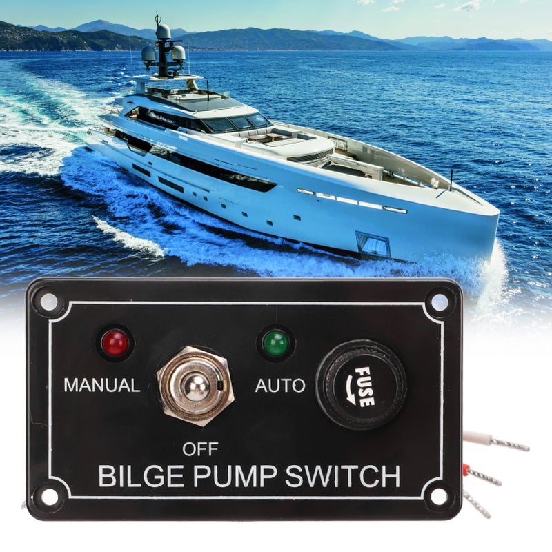 3 Way Bilge Pump Switch Rocker Toggle Switch Panel Marine Manual Off Auto Switch Panel - Image 2