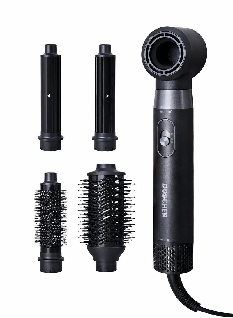 DOSCHER 5-in-1 Hair Dryer Brush , 1000W Ionic Multi-Functional Blow Dryer Brush for Frizz-Free Drying, Curling, Volumizing & Straightening - Image 1