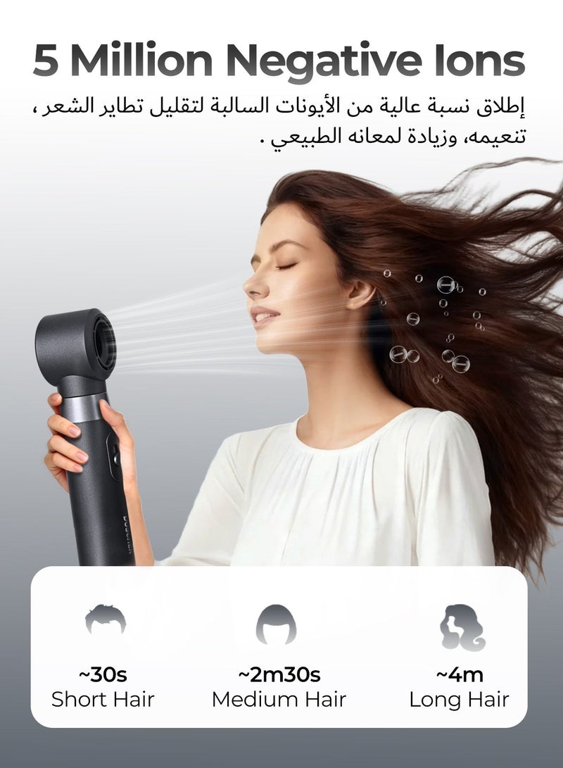 DOSCHER 5-in-1 Hair Dryer Brush , 1000W Ionic Multi-Functional Blow Dryer Brush for Frizz-Free Drying, Curling, Volumizing & Straightening - Image 3
