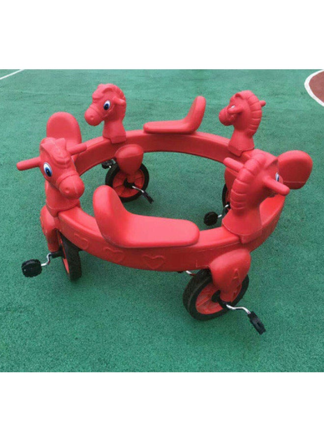 Kindergarten Rotating Four-person Bicycle Outdoor Sports Tricycle Children's Large Baby Carriage Early Education Educational Toy Car - Image 1