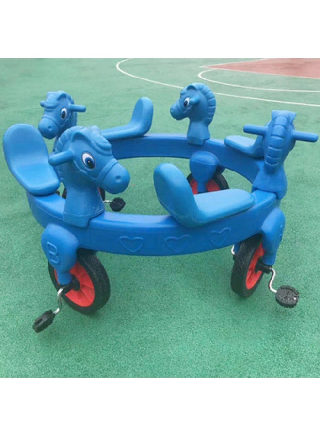 Kindergarten Rotating Four-person Bicycle Outdoor Sports Tricycle Children's Large Baby Carriage Early Education Educational Toy Car - Image 4