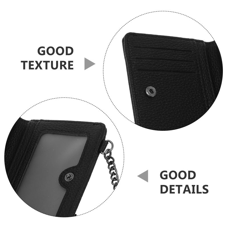 Small Pu Leather Bifold Wallet For Women - Compact Cash Wallet With Zipper Pocket - Slim Ladies Mini Short Purse Card Holder For Travel Black - Image 2