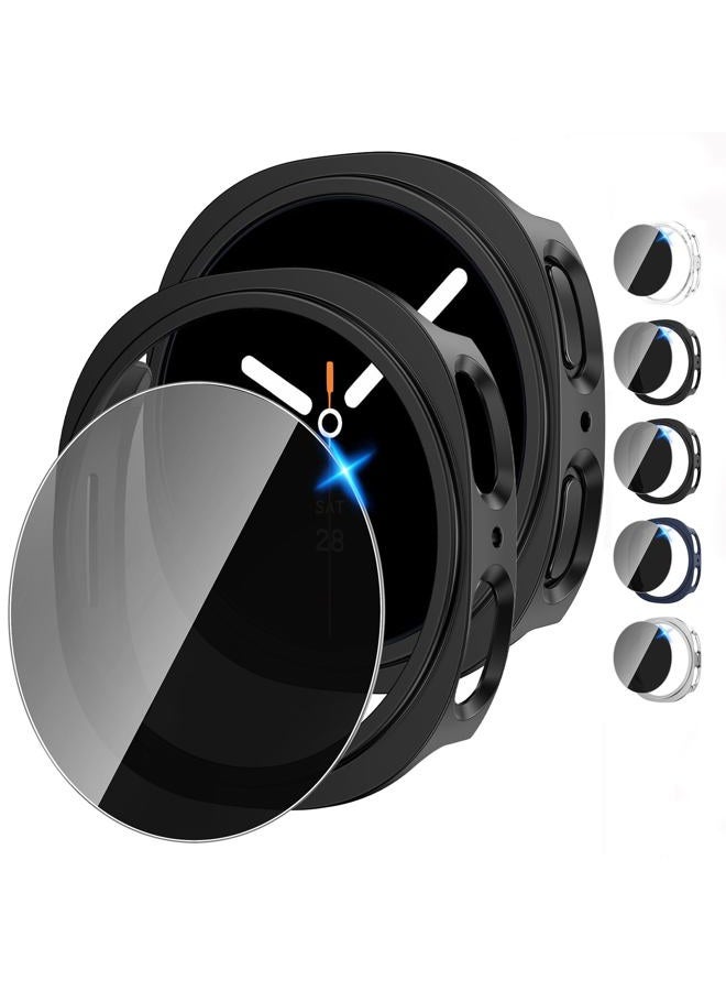 Tensea [5+5Pack for Samsung Galaxy Watch 8 Screen Protector Case 40mm Accessories, Hard PC Bumper/HD Anti-Fog Tempered Glass Protective Film, Face Cover Set, Galaxy Watch 8 Case for Women Men - Image 1