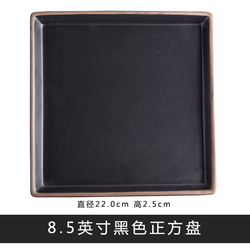 Korean Ceramic Dinnerware Set Dinner Plate Bowl Wooden Mug - Image 1