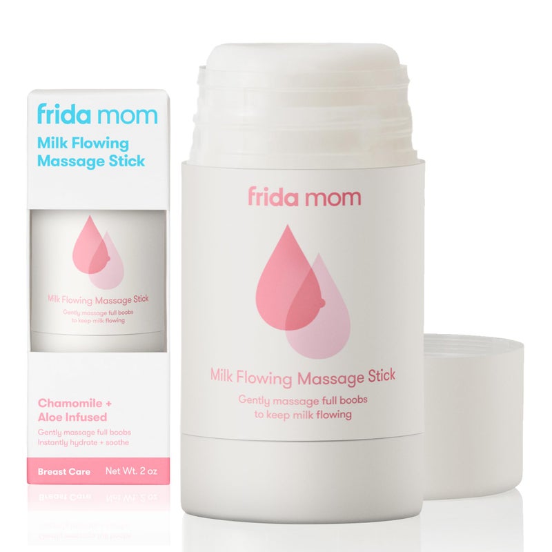 Frida Mom Milk Flowing Massage Stick for Breastfeeding and Nursing Moms, Infused with Chamomile + Aloe to Hydrate and Soothe - Image 1