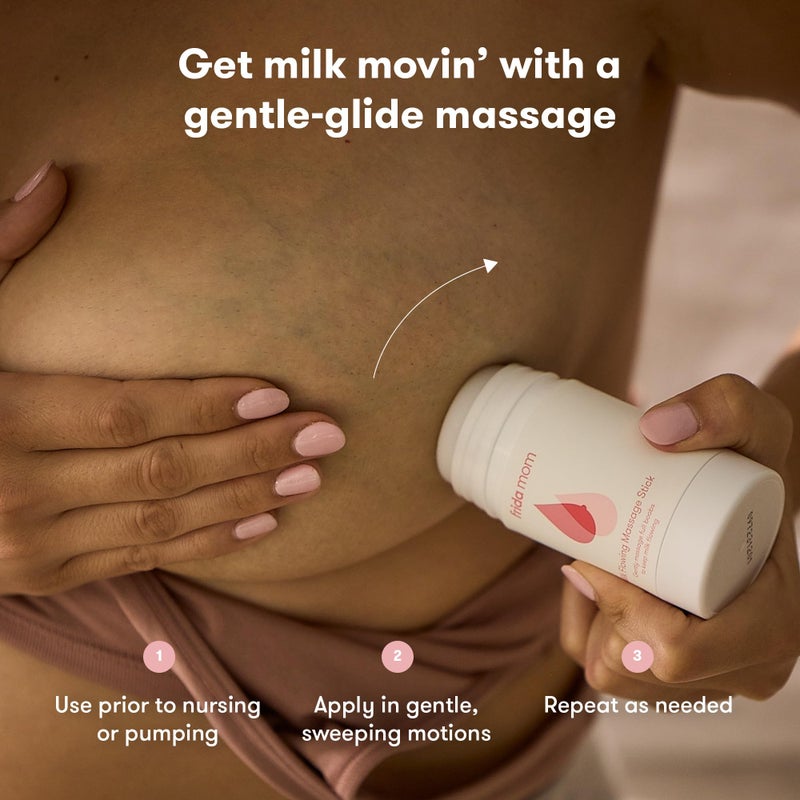 Frida Mom Milk Flowing Massage Stick for Breastfeeding and Nursing Moms, Infused with Chamomile + Aloe to Hydrate and Soothe - Image 2