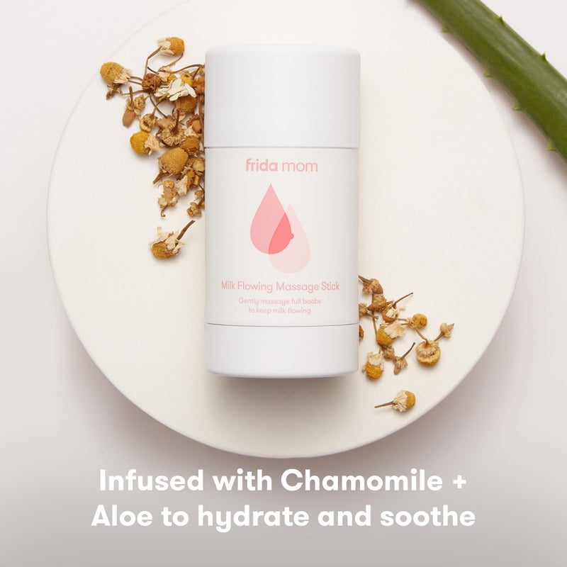 Frida Mom Milk Flowing Massage Stick for Breastfeeding and Nursing Moms, Infused with Chamomile + Aloe to Hydrate and Soothe - Image 4
