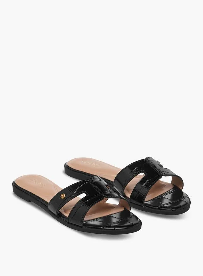 سيليست Women Animal Textured Slip-On Sandals