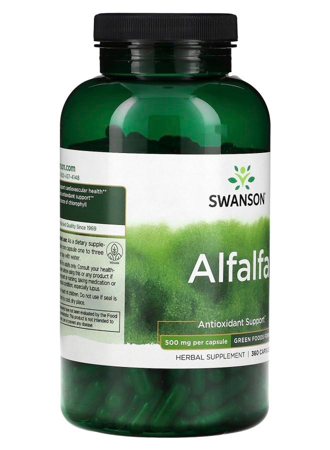SWANSON Alfalfa 500 mg 360 Capsules - Image 2