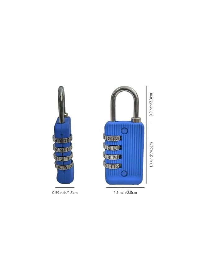 PROMASS PROMASS Combination Locker Lock, 2 Pack 4 Digit Padlock for Gym Outdoor Fence Door Luggage Backpack Cabinet Travel (Blue)  - Image 2