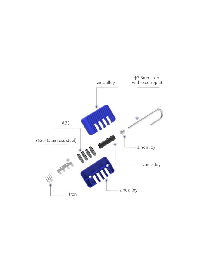 PROMASS PROMASS Combination Locker Lock, 2 Pack 4 Digit Padlock for Gym Outdoor Fence Door Luggage Backpack Cabinet Travel (Blue)  - Image 3