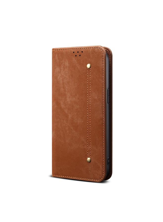 S-TOP Case For Realme 14 Pro+ Global Denim Texture Casual Style Horizontal Flip Leather Case - Image 2