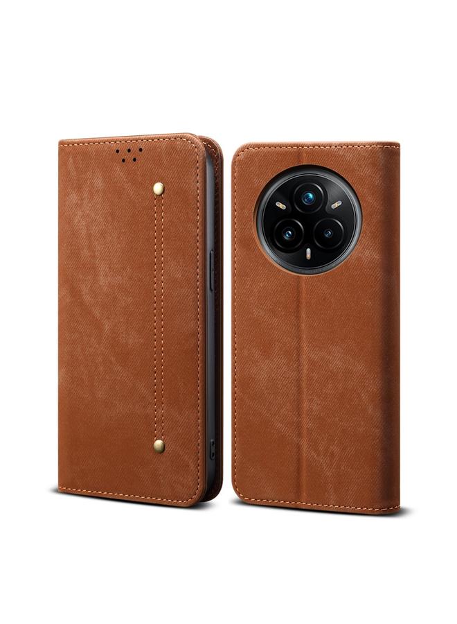 S-TOP Case For Realme 14 Pro+ Global Denim Texture Casual Style Horizontal Flip Leather Case - Image 1