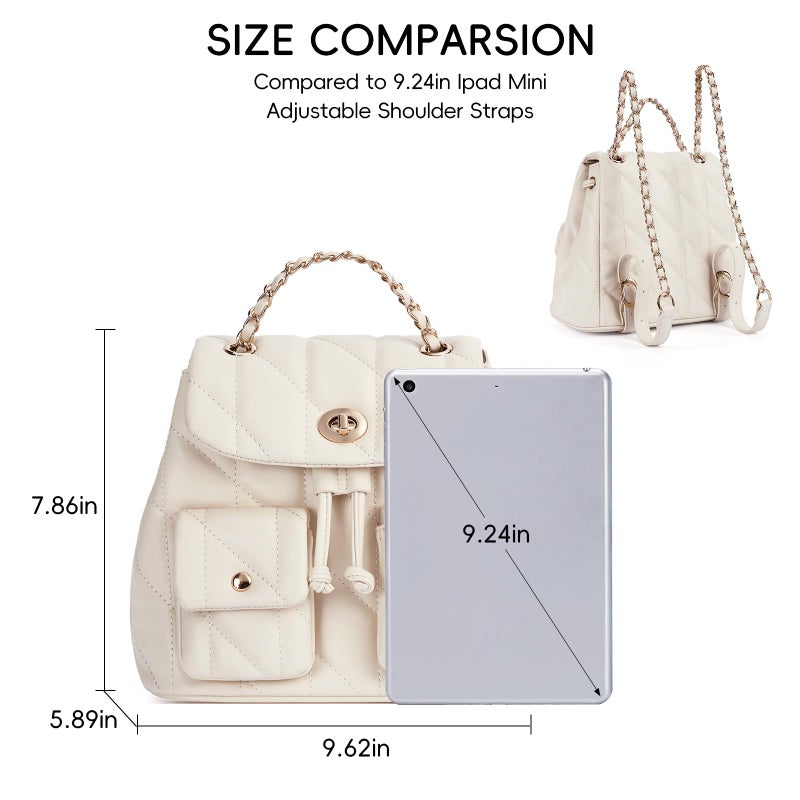 CLUCI Crossbody Bag for Women PU Leather Shoulder Bag, Convertible Small Tabby Backpack Purse for Travel - Image 3