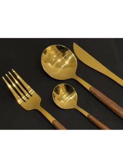 Luxury Gold-Plated Cutlery Set with premium Wooden Handles – 12-Piece Stainless Steel Flatware (3 Complete Place Settings: Knife, Fork, Spoon, Teaspoon) for Elegant Dining & Special Occasions - pzsku/Z9BADE8F0E35A590F01B2Z/45/_/1734688352/ed8ec692-6a59-4e72-b814-55f08c52bf51