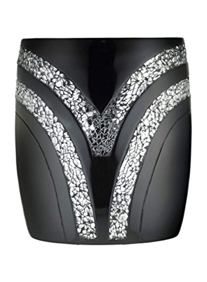 Popular Bath Sinatra Modern Bath Waste Basket Modern Classic Contemporary Decorative Beautiful Designs Bathroom Décor for Home Luxury Bath, Black color - Image 1