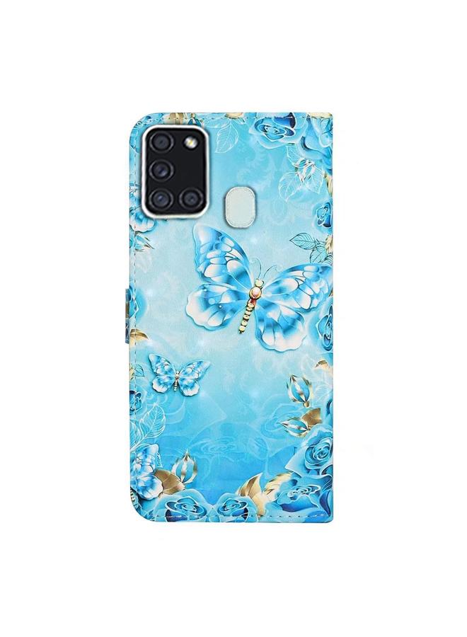 S-TOP Case For Samsung Galaxy A21s Oil Embossed 3D Drawing Leather Phone Case - Image 3