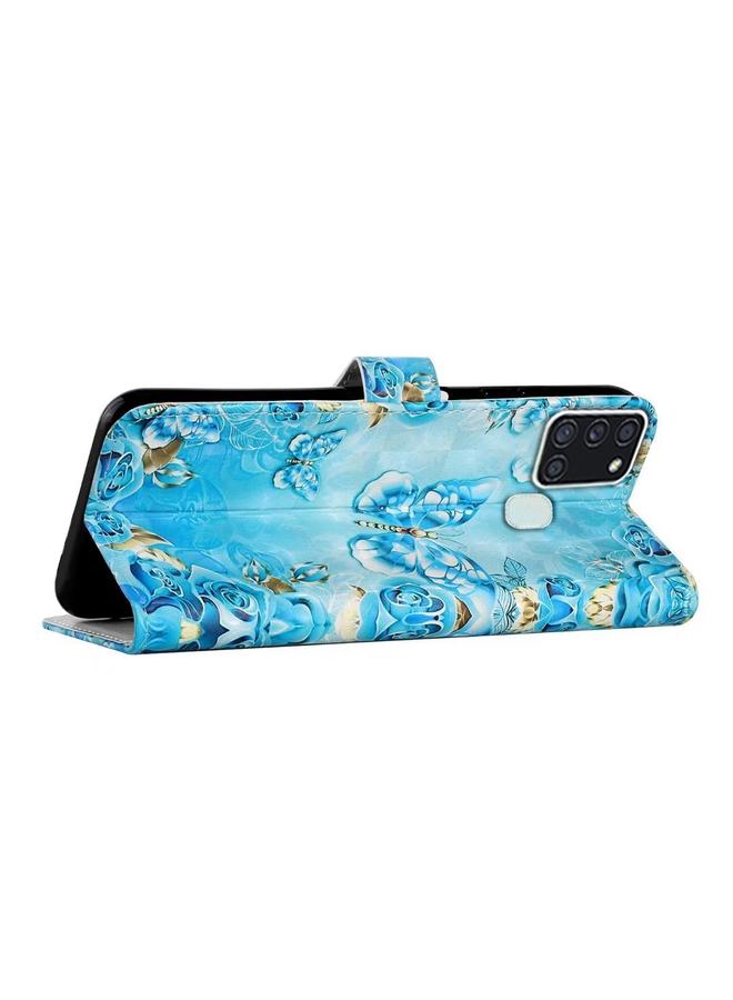 S-TOP Case For Samsung Galaxy A21s Oil Embossed 3D Drawing Leather Phone Case - Image 5