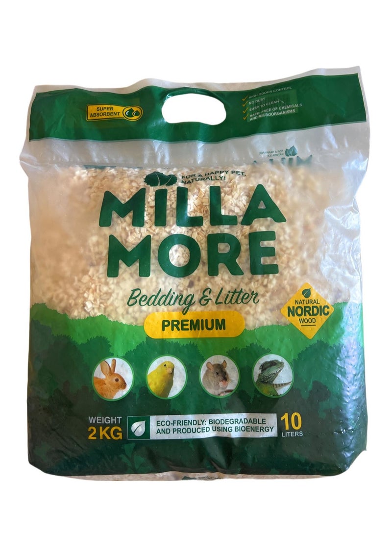 REPTIZOO REPTILES BEDDING 2kg，RATS, GERBILS, CHINCHILLAS, FERRETS, BIRDS AND OPTIMAL FOR RABBITS, GUINEA PIGS, HAMSTERS, MICE  - Image 1