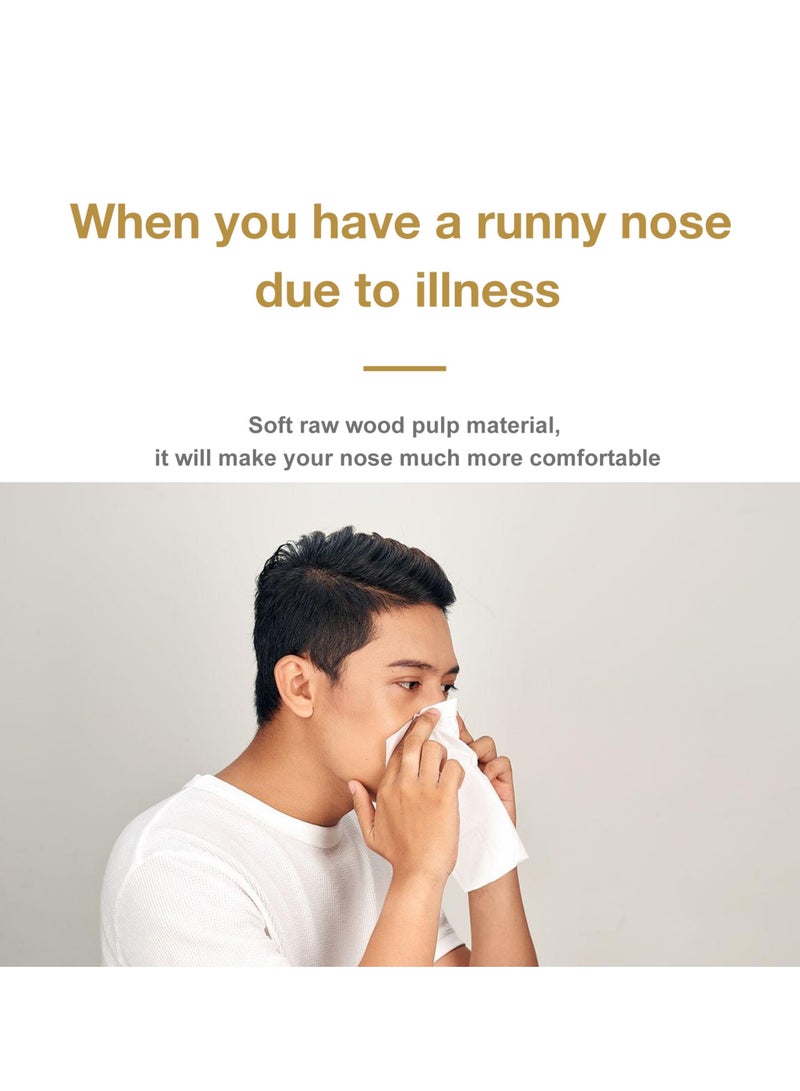Life Rich Facial Tissue - Premium Quality 5-Ply - 480 Sheets -20 Value Packs | New Technology Tissue Made from 100% Raw Wood Pulp (20 Pack) - Image 5