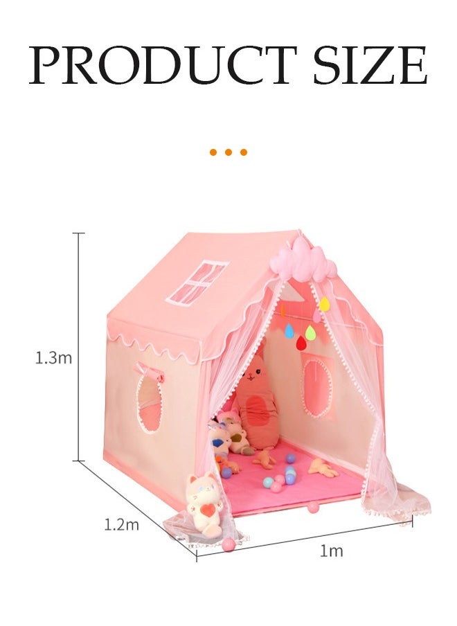 DUNISO Large Kids Tent House Indoor Outdoor, portable tent game houses, princess castle tents, baby playhouses,kids indoor play room toys,with storage bags and lace design, suitable for children aged 1 to 12  - Image 3