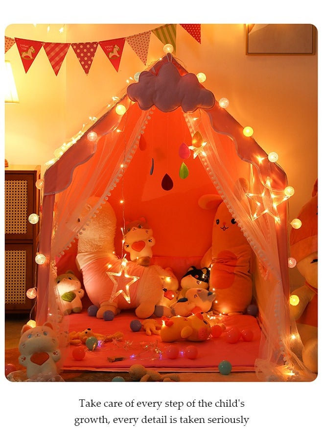 DUNISO Large Kids Tent House Indoor Outdoor, portable tent game houses, princess castle tents, baby playhouses,kids indoor play room toys,with storage bags and lace design, suitable for children aged 1 to 12  - Image 5