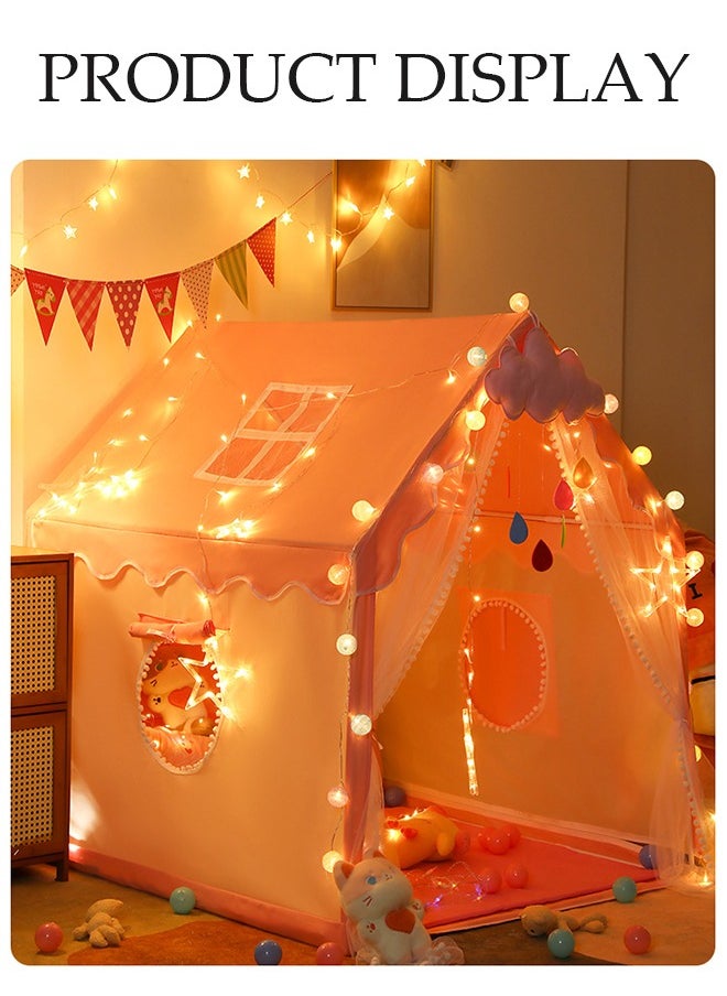 DUNISO Large Kids Tent House Indoor Outdoor, portable tent game houses, princess castle tents, baby playhouses,kids indoor play room toys,with storage bags and lace design, suitable for children aged 1 to 12  - Image 4