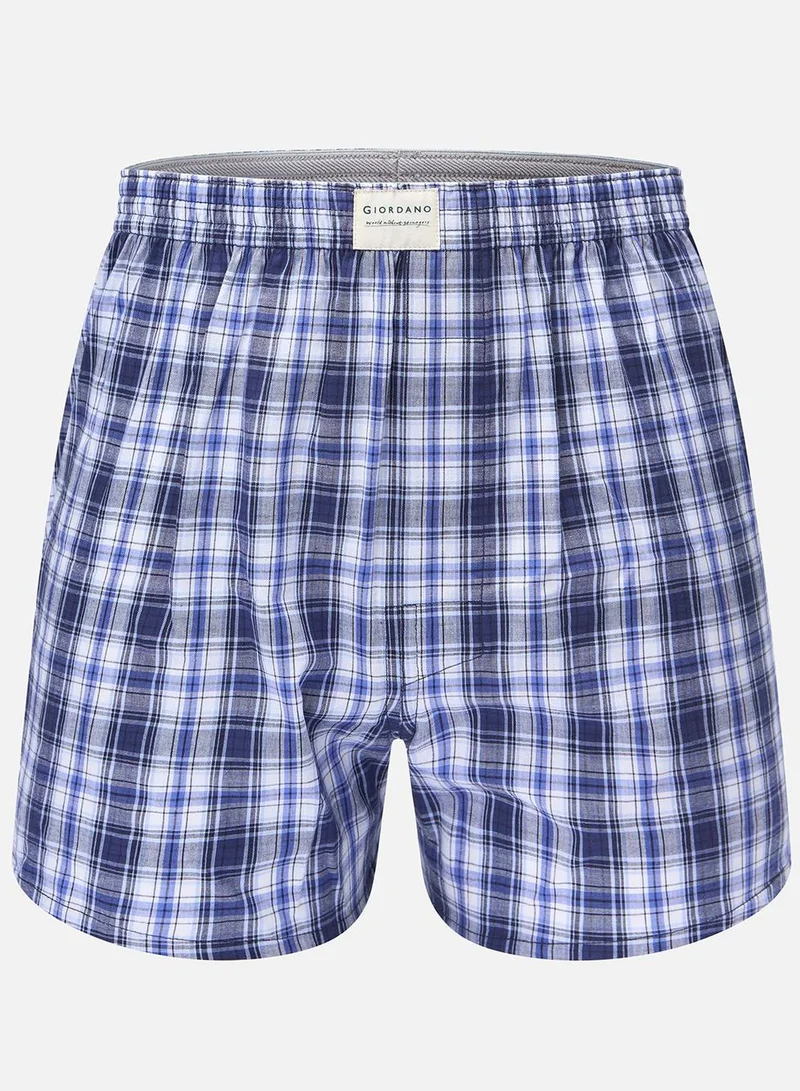 GIORDANO Men’s Regular Fit Cotton Poplin Boxers 3‑Pack