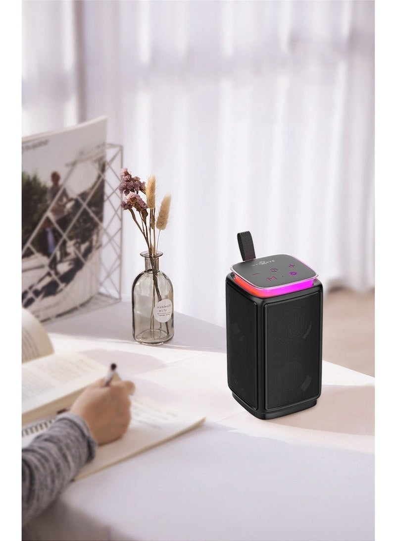 4D Deep Bass Bluetooth Speaker Wireless Portable Speaker RGB LED Light | Long Battery Portable RGB Speaker | TF Card SpeakerUSB TF AUX FM TWS | HIFI Stereo Loud Speaker - Image 2