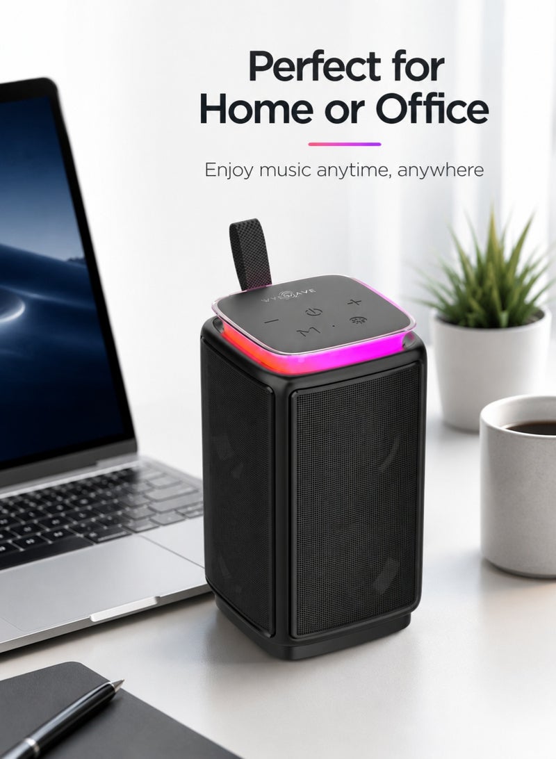 4D Deep Bass Bluetooth Speaker Wireless Portable Speaker RGB LED Light | Long Battery Portable RGB Speaker | TF Card SpeakerUSB TF AUX FM TWS | HIFI Stereo Loud Speaker - Image 3