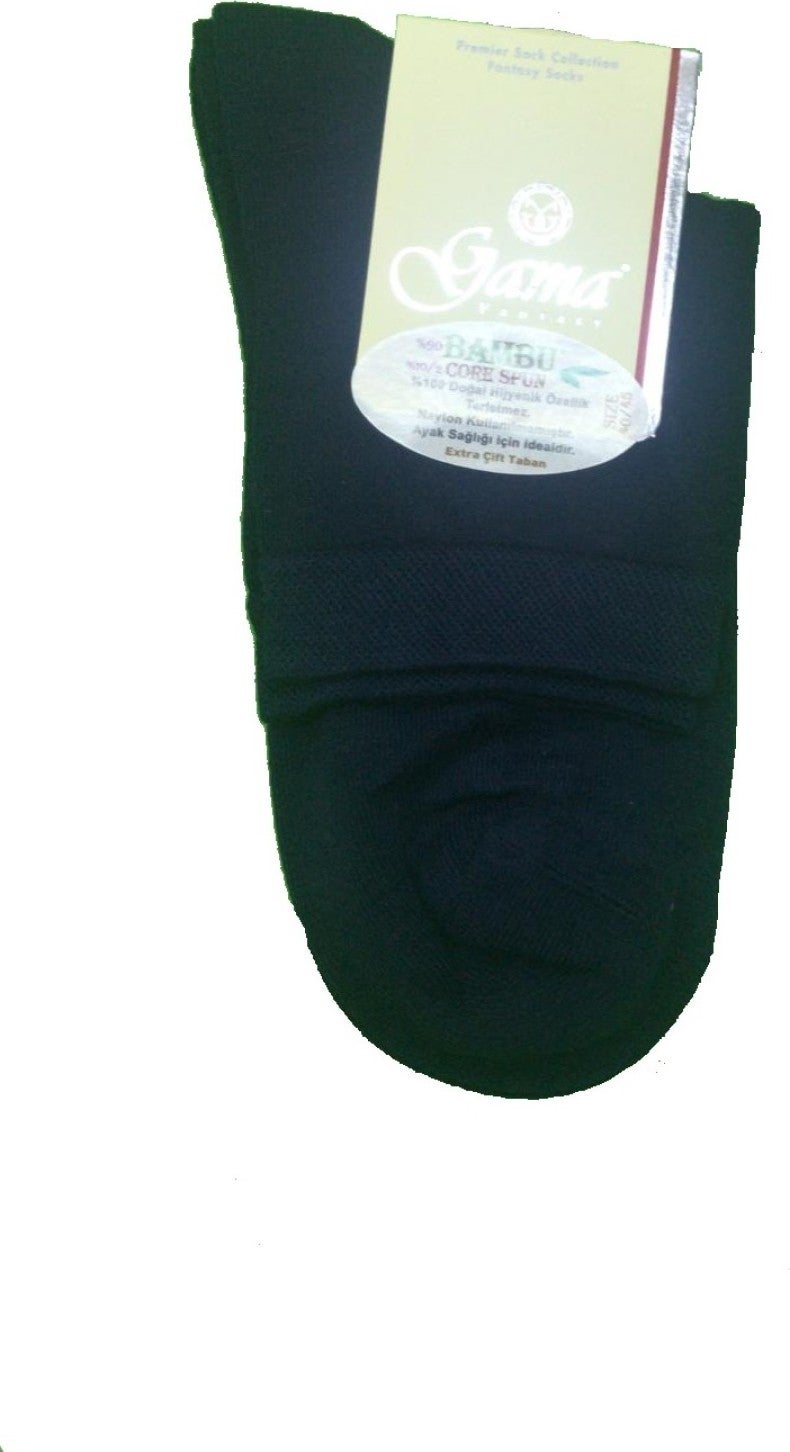 Gama 6 Pairs Dark Blue Color Half Conch Bamboo Booties Socks 