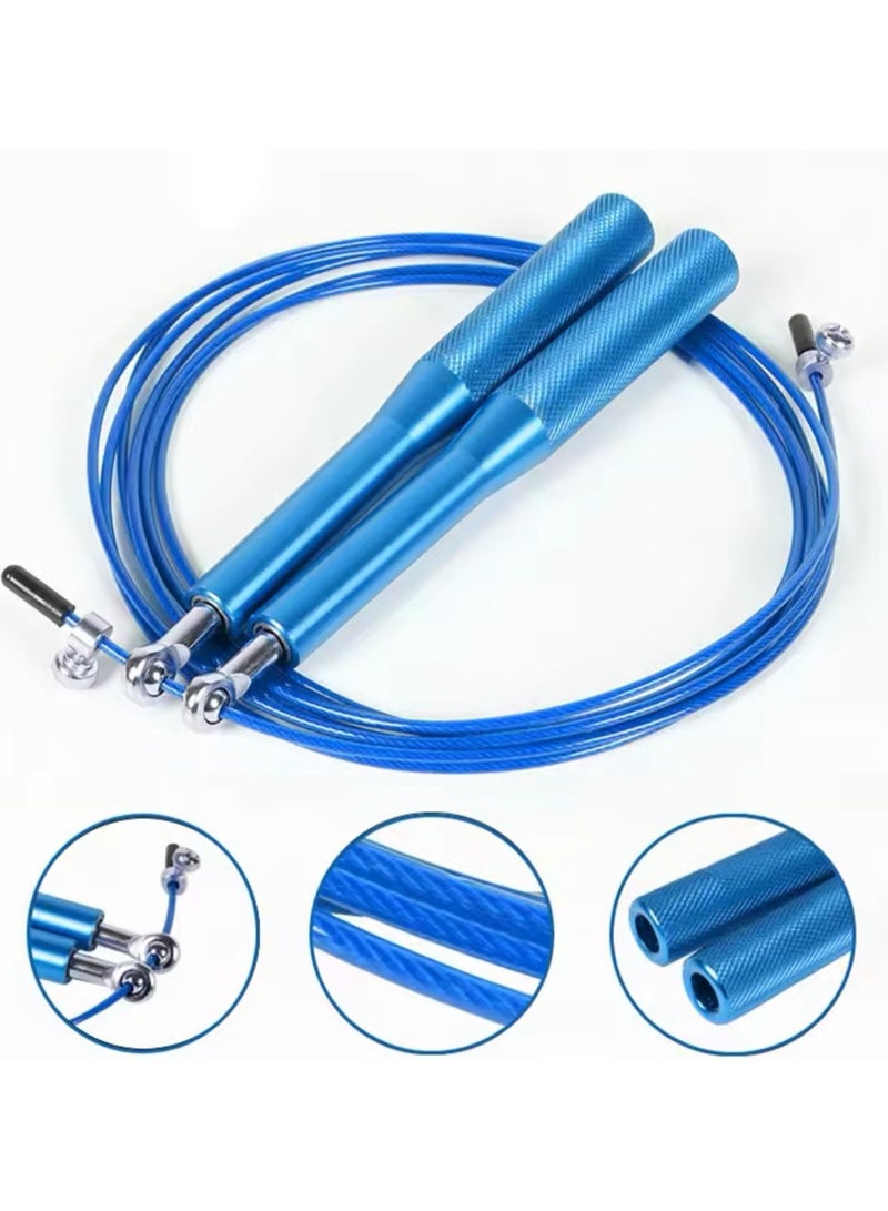 SportQ High Speed Jump Rope, Premium Quality Jump Rope with Adjustable Self-Locking and Anti-Slip Aluminum Handle, for Fitness, Workout, Boxing, Weight Loss - Image 3