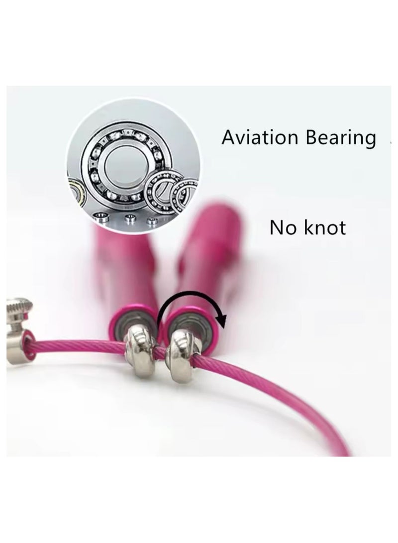 SportQ High Speed Jump Rope, Premium Quality Jump Rope with Adjustable Self-Locking and Anti-Slip Aluminum Handle, for Fitness, Workout, Boxing, Weight Loss - Image 4