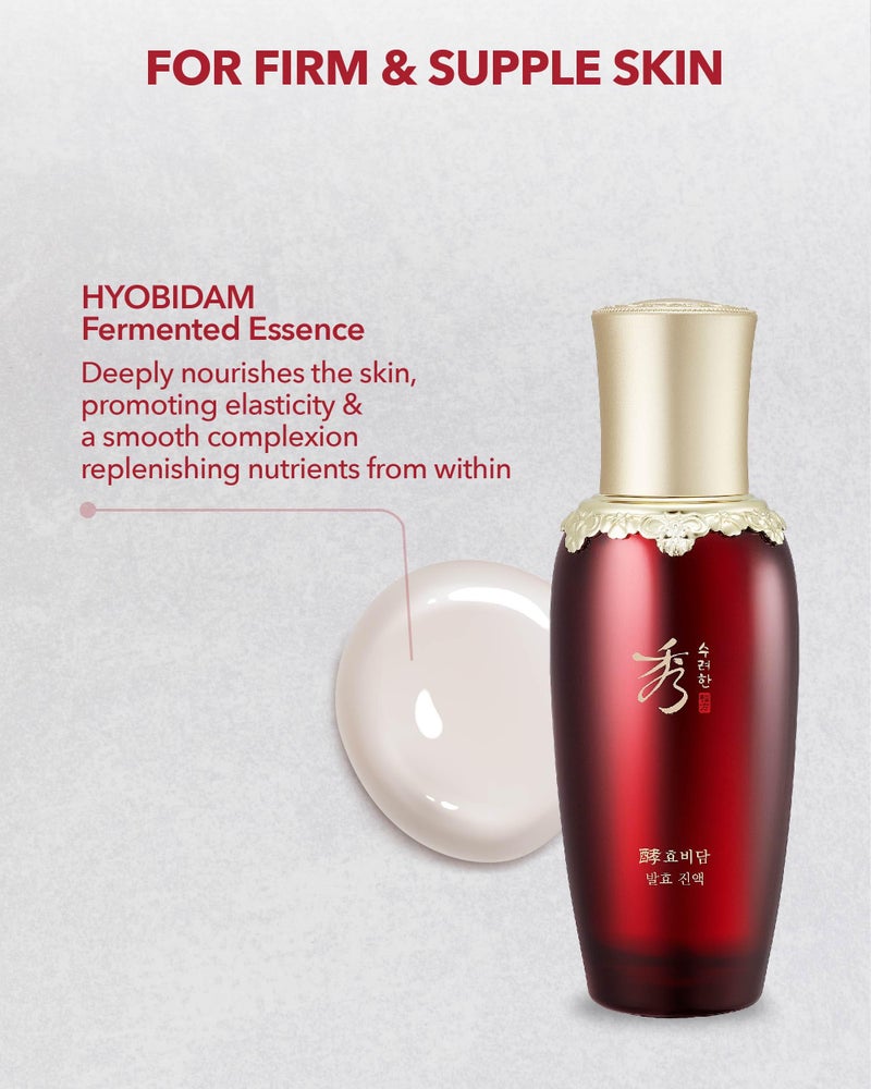 Sooryehan Hyobidam (Fermented Essence, 1.5fl oz) - Korean Skin Care. Rich, Creamy Serum for Reduced Wrinkles & Deep Hydration. Wild Ginseng, Snow Fungus Extract. - Image 4
