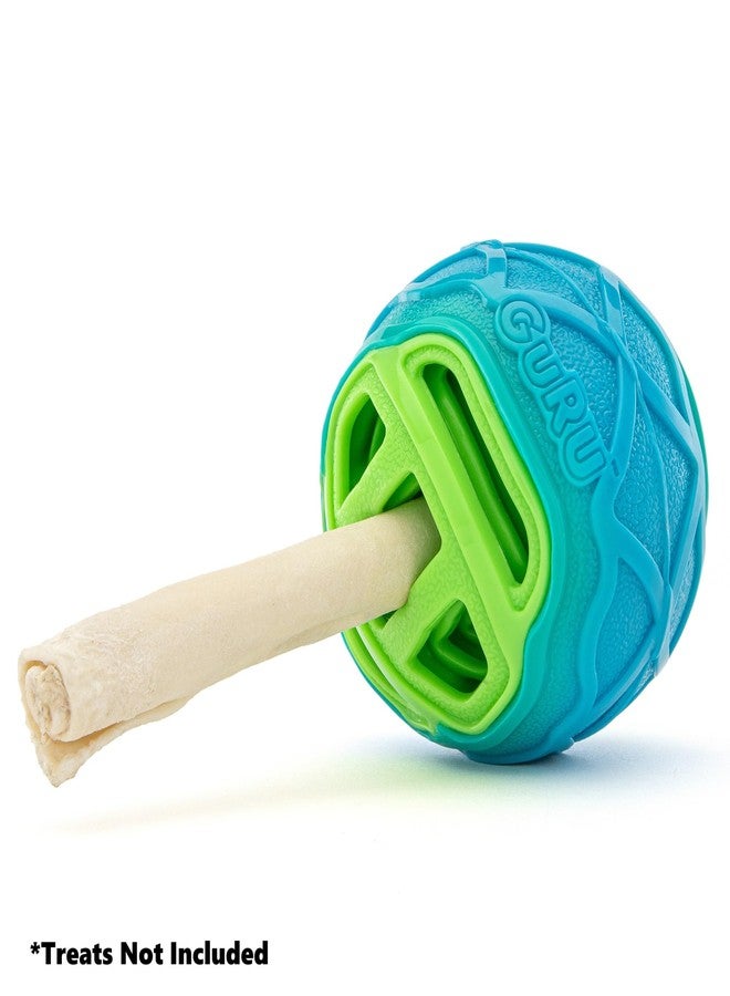 GURU Pet: Pocket Ball - Medium - Blue & Green Dog Toy, Interactive Bone & Treat Holder Ball, 3.7" Durable Chew, Squeaks-Floats, Water Play-Fetch-Roll - Image 2