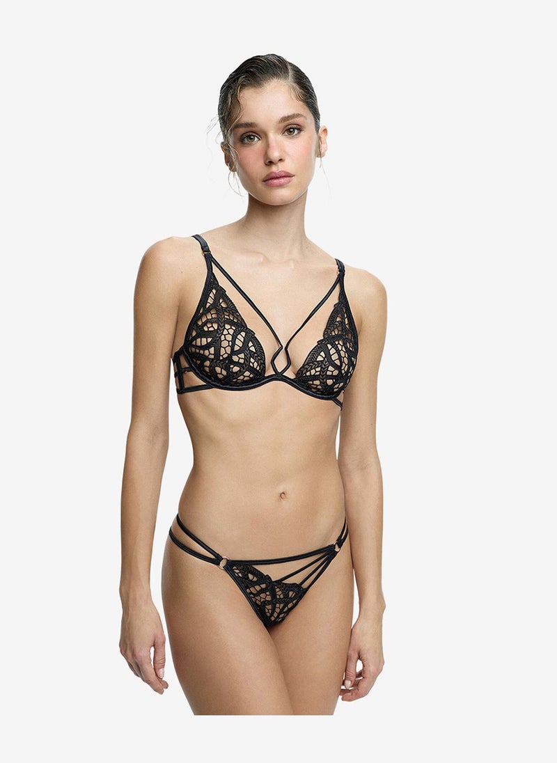 Penti Women Ember Wired Black Lifting Bra - Image 1