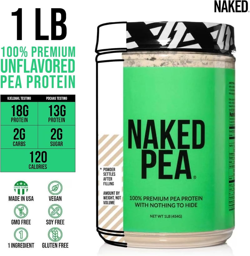 Nakd بروتين البازلاء النقي - عزل بروتين البازلاء - نباتي 100% - بروتين نباتي سهل الهضم - خالي من الكائنات المعدلة وراثيًا - خالي من اللاكتوز - خالي من الصويا - خالي من الغلوتين - 15 حصة - Image 3