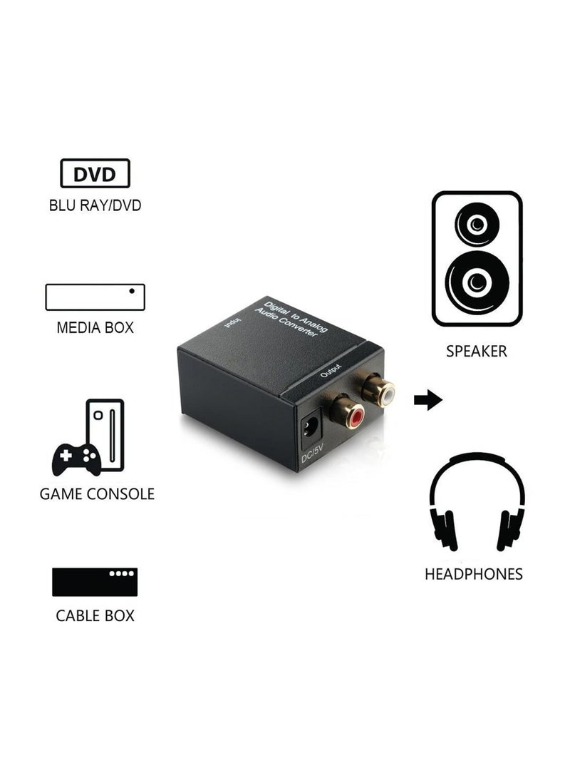 V310 Digital Optical Coax Toslink to Analog Audio Converter - Image 5