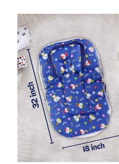Superminis Superminis Multicolor Printed Cotton Bedding Set Thick Base, Foldable Mattress, Head Pillow And Zip Closure Mosquito Net  - Image 5